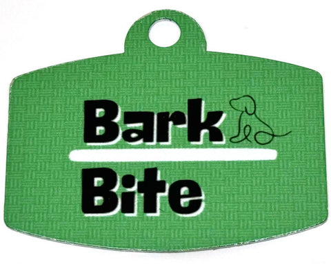 Bark Over Bite Green Digital QR Code Pet Tag