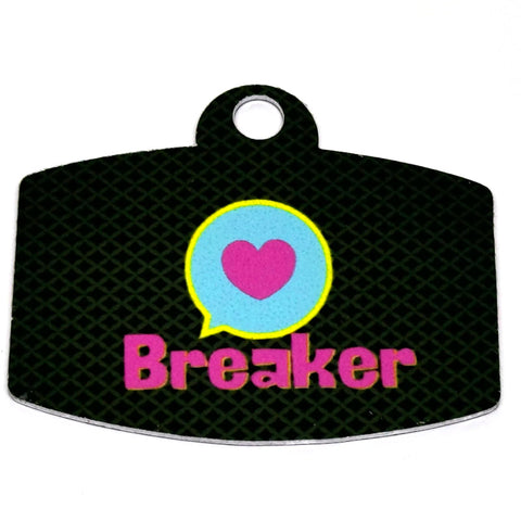 Heartbreaker Black/Neon Digital QR Code Pet Tag