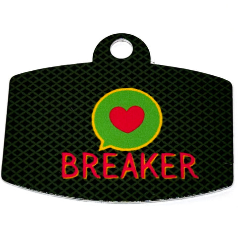 Heartbreaker Black Digital QR Code Pet Tag:  Customizable