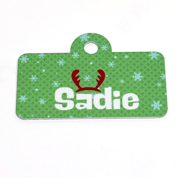 Santa's Crew Digital QR Code Pet Tag:Customizable