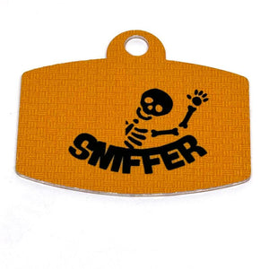 Bone Sniffer Orange Digital QR Code Pet Tag