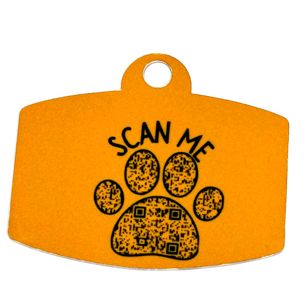 Expert Snoozer Orange Digital QR Code Pet Tag:  Customizable