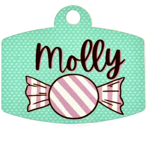 Sweet Treat Tealish Digital QR Code Pet Tag:  Customizable